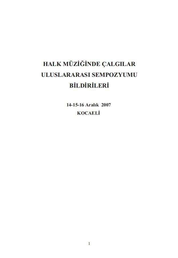 Halk Kültüründe çalgılar Uluslararası Sempozyumu